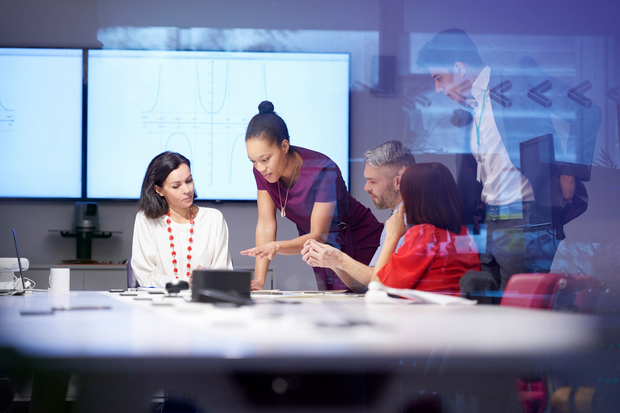 group of people having business meeting