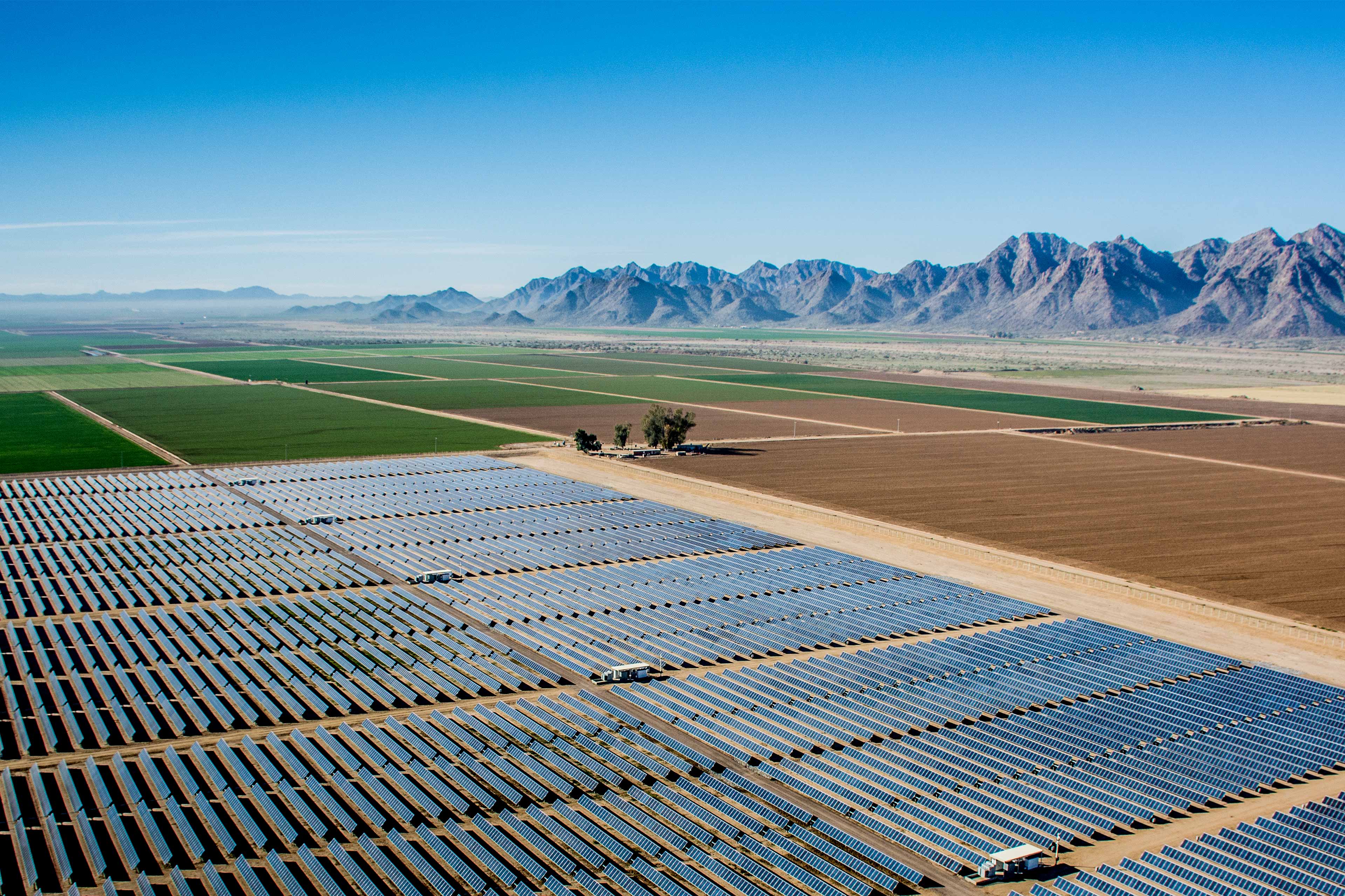 Luftaufnahme von Solarpark Gillespie